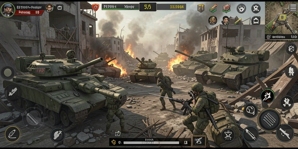 Screenshot gameplay EE789 menampilkan pertempuran yang mendebarkan.