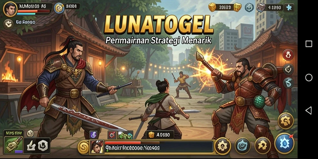 Tampilan menarik gameplay LUNATOGEL dengan strategi mendalam.