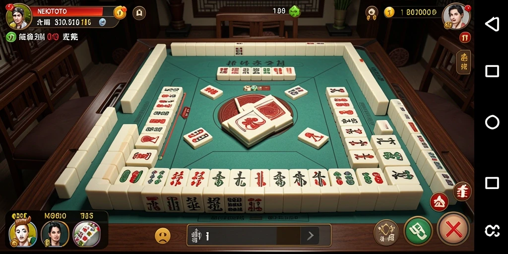 Tampilan gameplay seru dengan elemen Mahjong yang menarik.