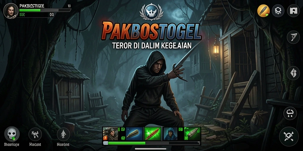 Tangkapan layar PAKBOSTOGEL yang menampilkan suasana menegangkan dan gameplay yang menyeramkan.